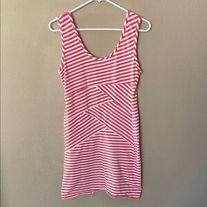 Xhilaration Orange and White Striped Mini Dress